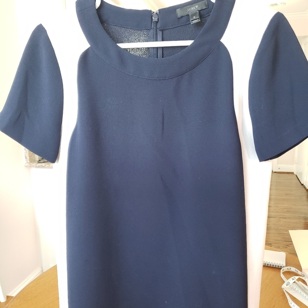 J. Crew Navy & Cream Blouse GUC